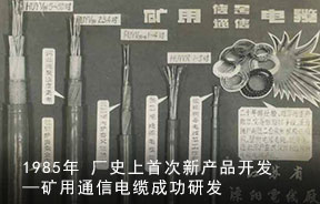 1985年-廠史上首次新產(chǎn)品開(kāi)發(fā)——礦用通信電纜成功研發(fā)