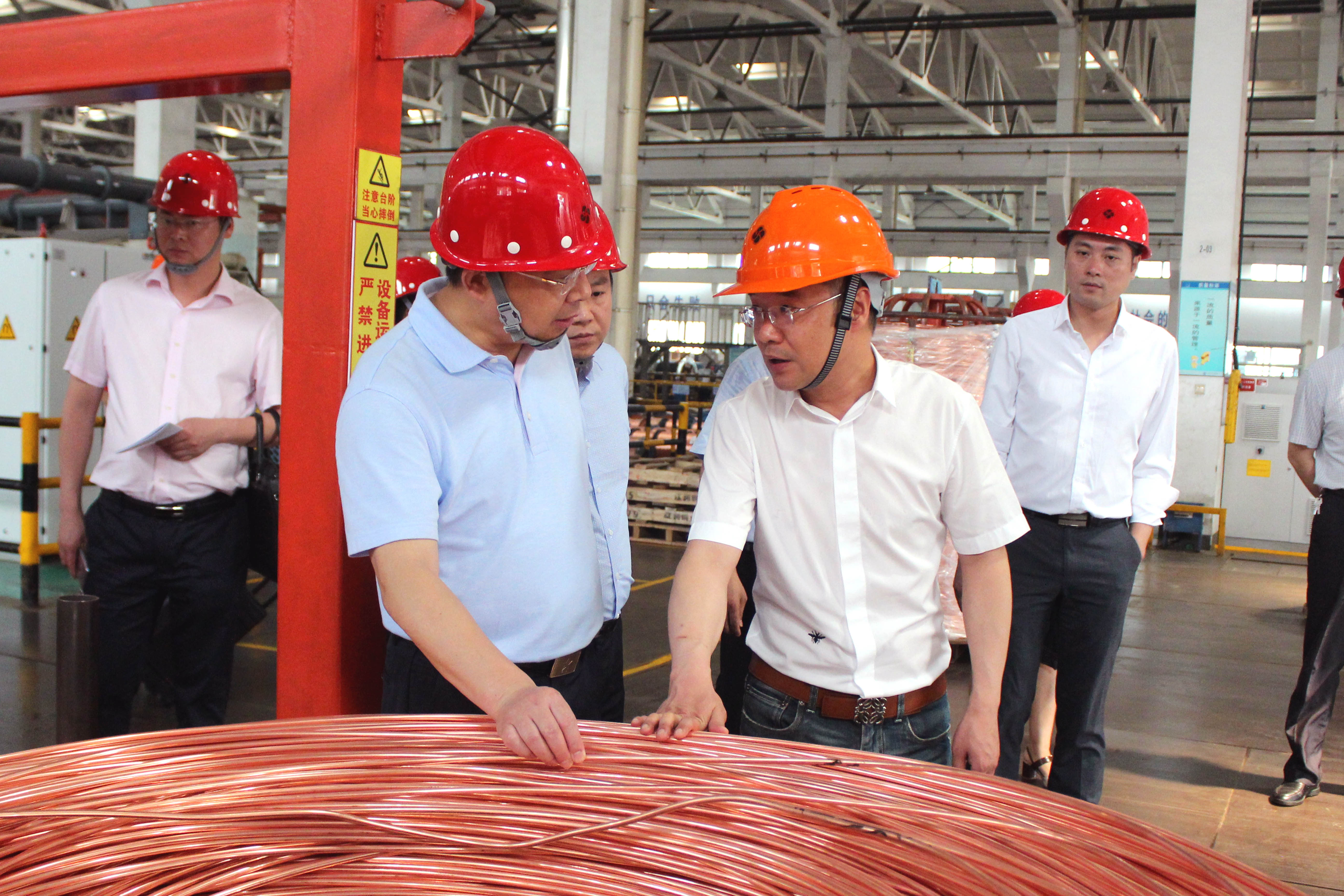 2019年6月10日，四川省廣安市岳池縣委書記鄭鵬程率黨政代表團來上上電纜參觀考察