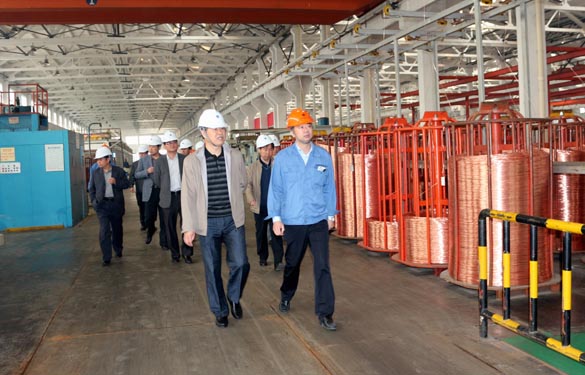 2015年11月3日，新泰市黨政代表團(tuán)來上上電纜考察