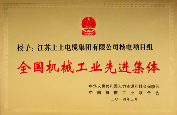 上上集團(tuán)技術(shù)中心核電項(xiàng)目組榮獲“全國機(jī)械工業(yè)先進(jìn)集體”稱號(hào)