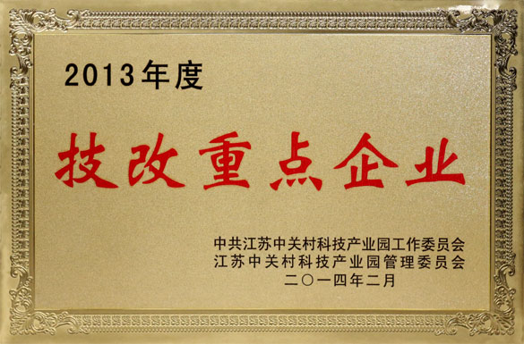 上上集團(tuán)榮獲“2013年度技改重點(diǎn)企業(yè)”稱號